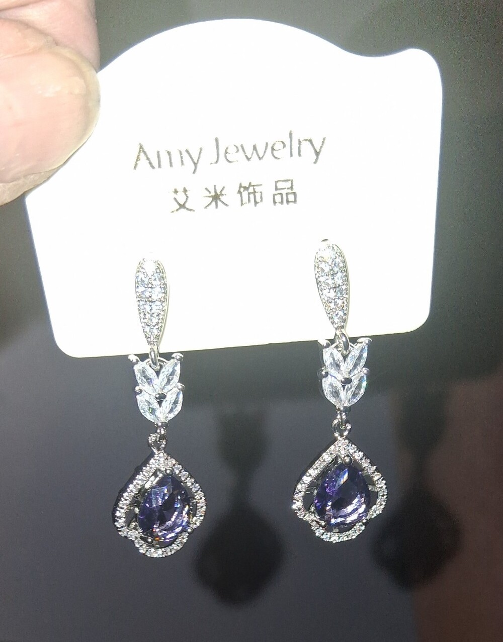 Sterling Silver And AMETHYST EARRINGS